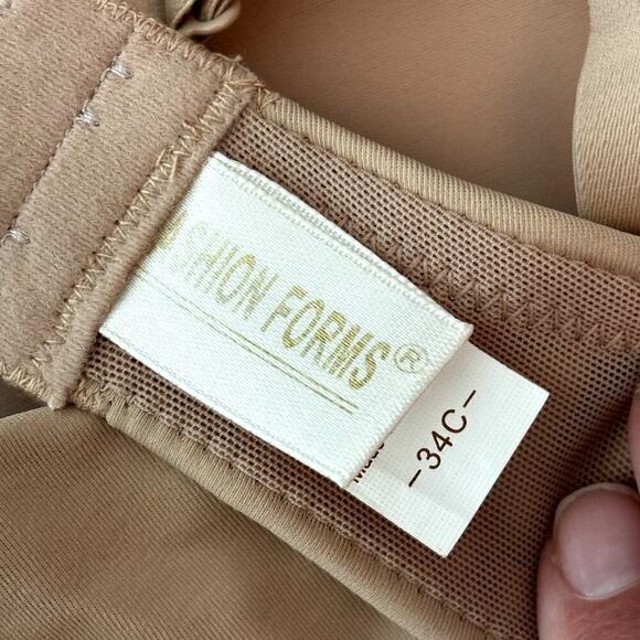 Fashion Forms Convertible Seamless U-Plunge Bra Nude Size 34C - Picture 8 of 10